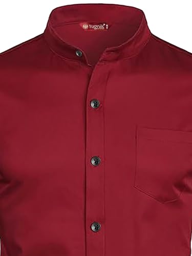 Image of Men's Slim Fit Beige Color Cotton Blend Casual Shirt