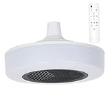 Bathroom Heater Fan Light Combo Ceiling LED Bathroom Light with Built in Heater, Ceiling Heating Fan Includes Remote Control for Home
