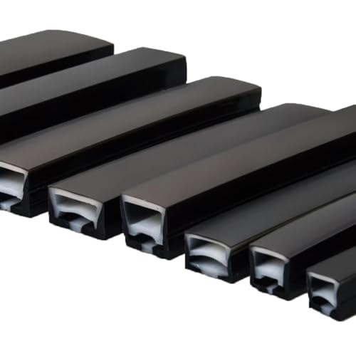 YINLUCK Black Silicone Tube for LED Neon Light - Flexible Recessed Diffuser Channel, Waterproof for PCB 8/10/15mm, 1/2/3/4/5M Length - Fit Ceiling Ribbon Strip (No LED Included)(10x10mm,5meters)