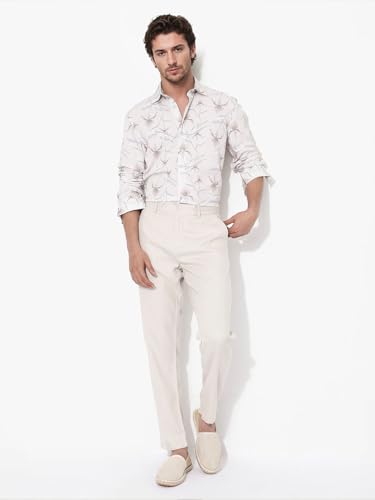 Image of Rare Rabbit Regular fit Floral Print Shirt