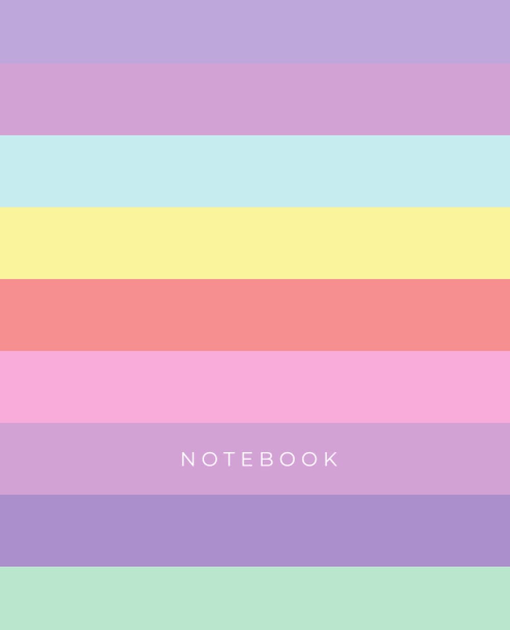 Notebook: Vintage-Rainbow Composition Notebook | Wide Ruled 110 Pages
