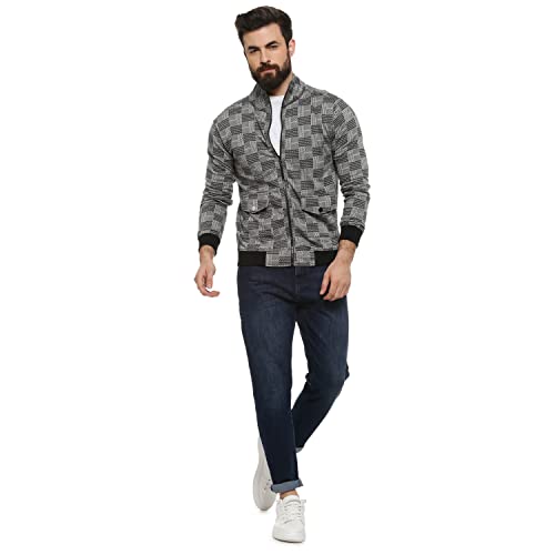 Image of Campus Sutra Mens Cotton Blend Standard Length Jacket
