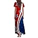 USA Dress Stars Stripe Short Sleeve Independence Day Maternity Graphic Fashion Dressy Patriotic USA Flag 4th of July Outfit Vestidos De Verano para Mujer 2025
