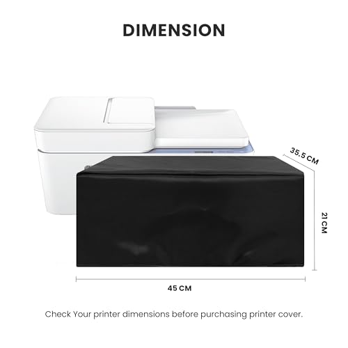 Image of Alifiya Dust Proof Washable Printer Cover for HP DeskJet 4178 / 4278 / 4123 All in One Wireless Ink Advantage Printer with ADF - Black