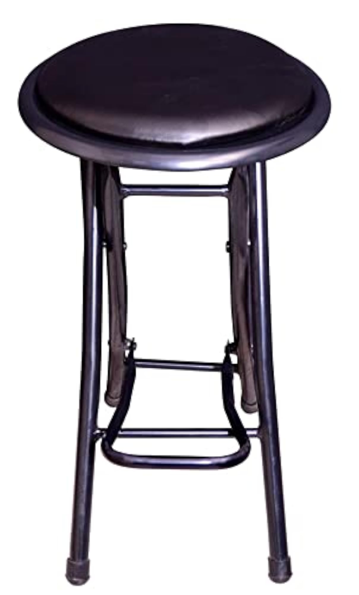 Home Folding Stool, Heavy Duty 21-Inch Collapsible Padded Round Stool