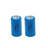 3.7V 1200mAh 14250 Rechar Button Top Large Capacity for,LED,Mini Fans etc. 2Pcs
