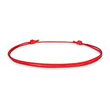 Cord Anklet for Men Women Teen Adult Unisex - Ankle Bracelet Surfer Beach String Anklets Waterproof Adjustable Jewelry Unisex Summer Accessories (one size, Red)