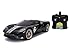 Jada Toys Bigtime Muscle 1:16 2017 Ford GT RC Remote Control Car 2.4 GHz Black/White Stripes, Toys for Kids and Adults, Glossy Black W/ Stripes (30721)