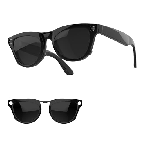 HIBLOKS Polarized Clip-on for Ray-Ban Meta Skyler & Gen 2 (RW4010/RW4014 52-20) Black Frame Discoloration Clip for Meta Skyler Accessories Protect Your Eyes Cool and Fashion (Black)
