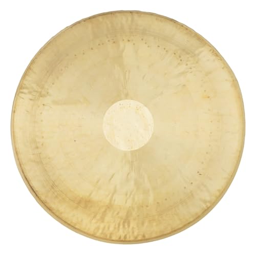 Unlimited White Gongs Includes Traditional Chinese Gong Mallet & Hanging Rope/Fully Lathed Bronze Gong with Rim/For Sound Healing, Meditation & Yoga/Small & Large Size Gongs Available