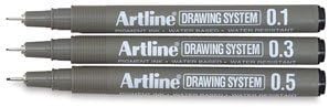 Artline Drawing Pens - Drawing Pens, Set of 3