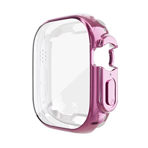 Protection Apple Watch Ultra 49mm antichoc, coque TPU rose contre les rayures