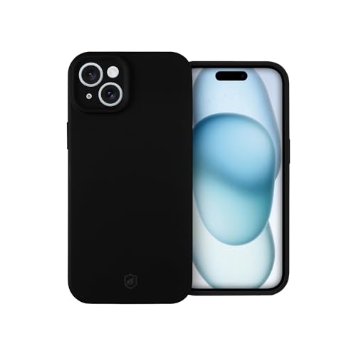 Gshield Capa Case Capinha Silicon Premium Antiderrapante com Interior em Microfibra, Proteção Contra Impressões Digitais, Arranhões, Quedas e Impactos (Preta, iPhone 15)