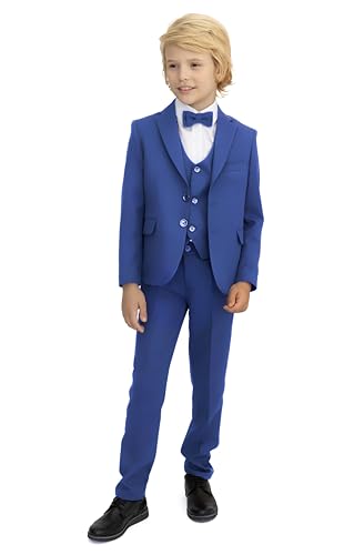 Lilax Formeller Anzug für Jungen, 5-teiliges Anzug-Set, königsblau, 10...