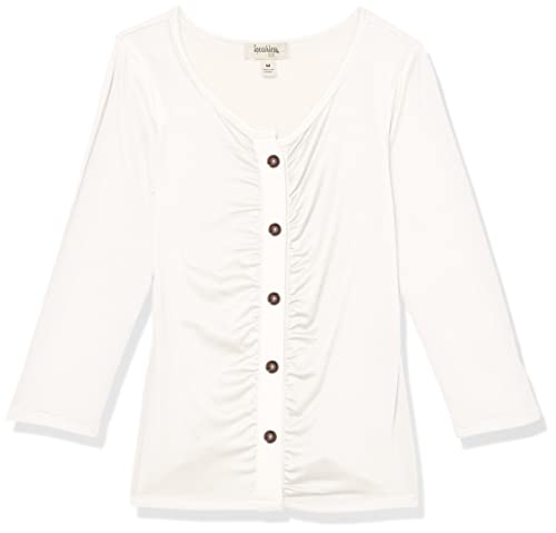 Image of Speechless Girls' Long Sleeve Ruched Button Up Top