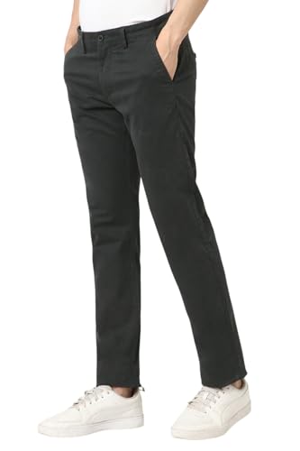 Image of Peter England Men's Slim Fit Mid Rise Premium Casual Trouser Chinos