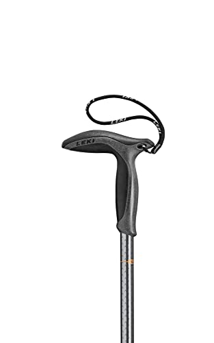 LEKI Super Micro Aluminum Adjustable Lightweight Walking Pole (Single) for Trekking & Hiking - Black-Anthracite-Copper - 90-120 cm