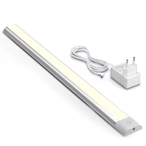 Unterbauleuchte küche Led, MYPLUS 42cm LED Lichtleiste mit Radar Bewegungsmelder Sensor,750lm,4000K,108 Leds,Plug-in Küchenschrank Leuchte Cover