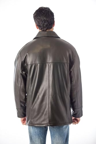 REED Men's Premium Four Button Car Coat Leather Jacket Made in USA4