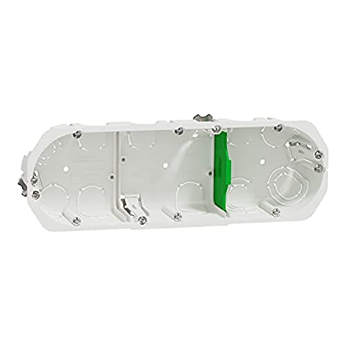 Schneider Electric - Multifix - boîte d'encastrement - Ø 67mm - prof 40mm - 3 postes entraxe 71 mm - IMT35934