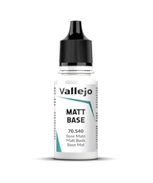 Vallejo Base Mate Incoloro 18 ml, Acrylic Paint for Miniatures and Models, Smooth Finish, Quick Drying, Non-Toxic Formula, Ideal for Airbrushing and Brush Application