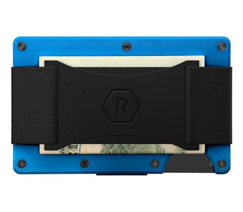 The Ridge NFL Edition, Mens Minimalist Aluminum Metal Wallet - Rfid Blocking, Elastic, Slim Front Pocket Credit Card Holder with Both Cash Strap and an additional Money Clip3