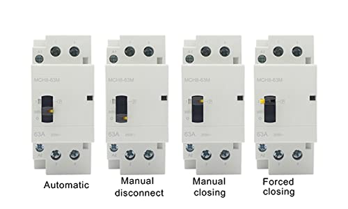 Contacteur modulaire 63A 2P 230V Din Rail avec commande manuelle interrupteur MC H8-63M - 7