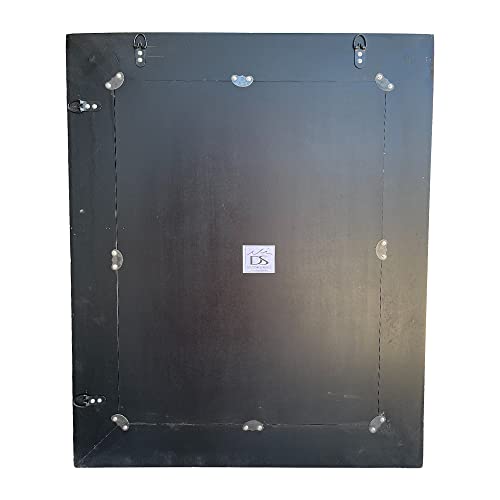 Decorshore Mosaic 30X24 Crackled Glass Decorative Wall Mirror, Turquoise #TOP5