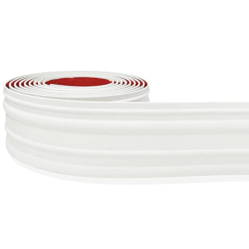 Pro Flex White Vinyl Wall Base Decor, 6 Inch X 40 Ft Wall Base Trim With Super Strong Peel And Stick Adhesive Back - Flexible Self Stick Vinyl Wall Base - Easy Install Vinyl Floor #TOP17