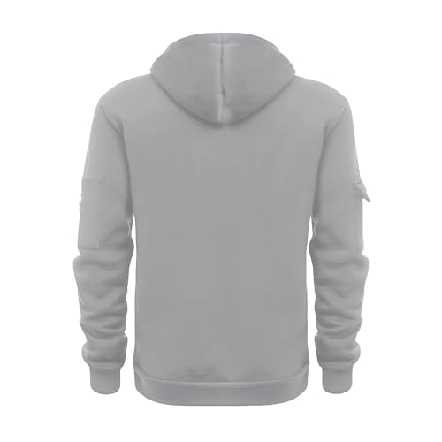 Zip Up Hoodies for Men Cotton Work Sweatshirt with Pockets Plain Unisex Essentials Sweater Winter2
