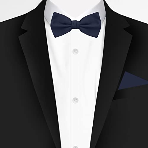 Image of Jacob Alexander Men's Pretied Banded Adjustable Solid Color Bowtie