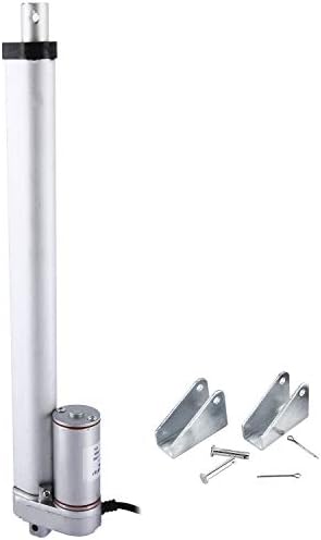 Homend DC12V 12inch Stroke Linear Actuator with Mounting Bracket 900N(225lbs) Maximum Lift 10mm/s for Recliner TV Table Lift Massage Bed