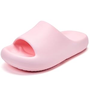 Falada Pillow Slippers for Women and Men, Cloud Slides Shower Sandals House Shoes, Comfy and Cushioned Thick Sole
