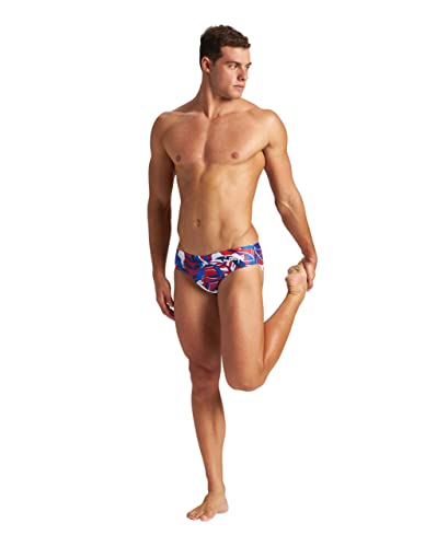 Arena Men's Tropicals Brief, Navy-Red Multi, 36 #TOP7