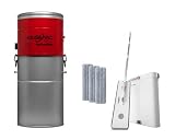 HouseVac Zentralstaubsauger HV-755ST-35H zur Reinigung Ihres Hauses | Saugkraft 755 AirWatt, Leistungsstarker Ametek Motor - 1700W | 2 Turbinen | Soft Start/Stop-System | Hybridzyklonfiltration