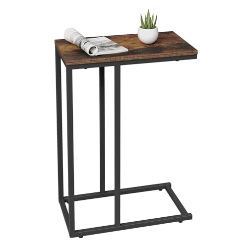 WOLTU Mesa Auxiliar Forma C, Mesita de Sofá, Mesita Auxiliar para Salon y Dormitorio, Mesa Pequeña...