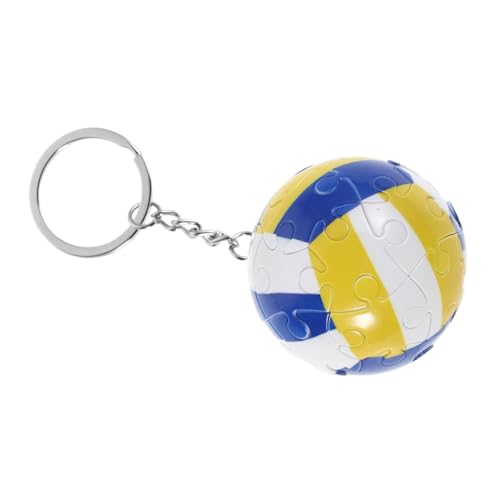 SUPVOX Llavero de rompecabezas de voleibol Lindas cosas de voleibol bolsa de deportes llaveros colgante de fiesta llaves de voleibol llavero llaveros de favores de fiesta Metal