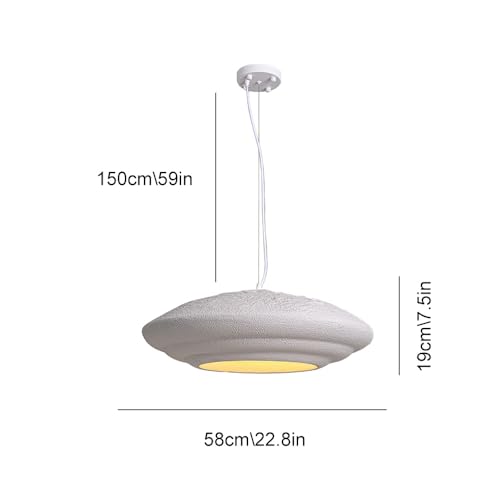 Suspension géométrique XX-Large en résine blanche lustre E27 - 2