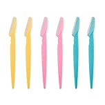 ILLUVA Eyebrow Razors Facial Hair Remover Shaver Trimmer Shaper, Exfoliating Dermaplaning Tool for Women and Men 6 Pcs