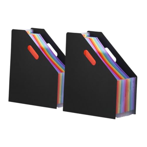 DOITOOL Carpeta Multifuncional De 2 Piezas Organizador De Papelería Plegable Apilable Color Verde Azulado Con Compartimentos Expandibles Archivador De Pastel