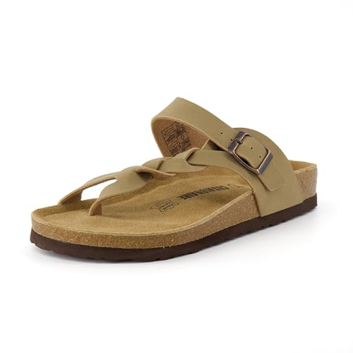CUSHIONAIRE Libby Braided Summer Sandals for Women with Adjustable Buckle, Taupe 9 by CUSHIONAIRE - Used condition - Image 9
