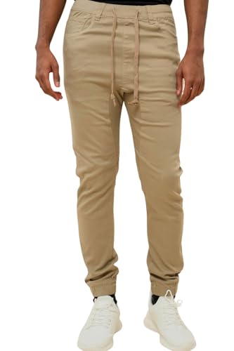 VICTORIOUS Men's Joggers Twill Pants JG804 - Khaki - 3X-Large
