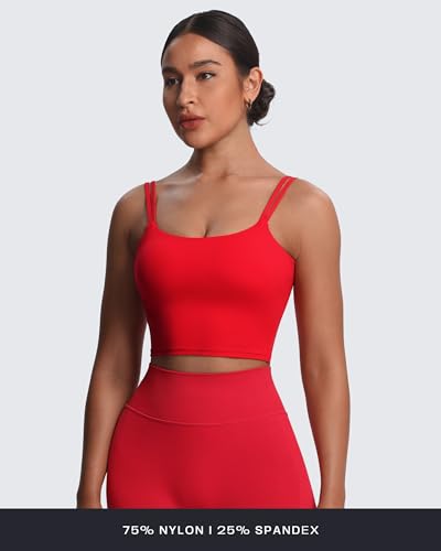 Image of Aoxjox Women's Workout Sports Bras Fitness Padded Backless Yoga Crop Tank Top Twist Back Cami