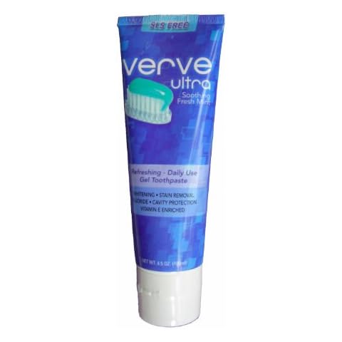 Verve Ultra SLS-Free Toothpaste with Fluoride, 4.5 oz. (Pack of 4) Cover