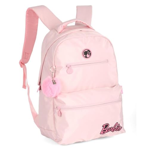 Mochila Costas 18 Rosa Pastel Com Pompom Escolar Infantil