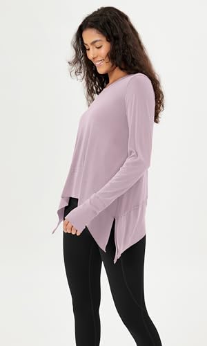 ODODOS Women's Modal Soft Long Sleeve Tee with Thumb Hole Athletic Gym Workout Tops Yoga Shirts2