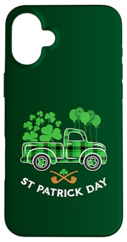 Happy St. Patrick Day �g���b�N �o�b�t�@���[ �`�F�b�N�� �V�������b�N �����Y ���f�B�[�X �X�}�z�P�[�X iPhone 16 Plus �p
