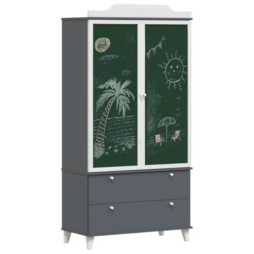 Armoire gain de place en bois avec tiroirs et étagères ROROS - 4