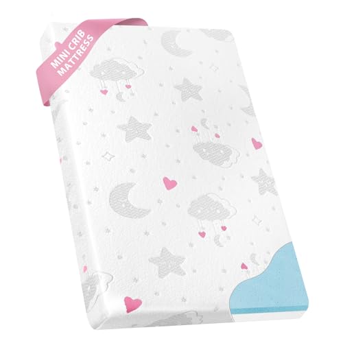 Image of voomf Pack and Play Mattress - 38"x26" Dual-Sided Memory Foam Pack N Play Mattresses Pad - Foldable Portable Travel Baby Crib Mattress with Breathable Removable Cover