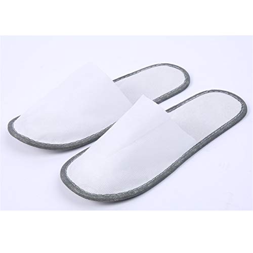 YULAN Jetables Chaussons [100 Paires] Hôtel Non-tissé Tout Compris Toison d'intérieur (Color : Gray, Size : 50 Pairs) Cover